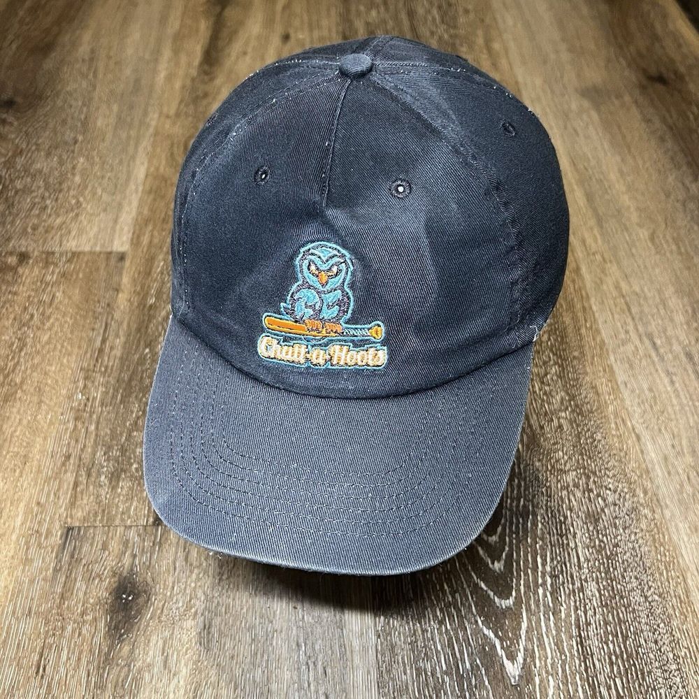 Chatt A Hoots Baseball Hat MILB MLB Minor Black Adjustable Strap Ball Cap